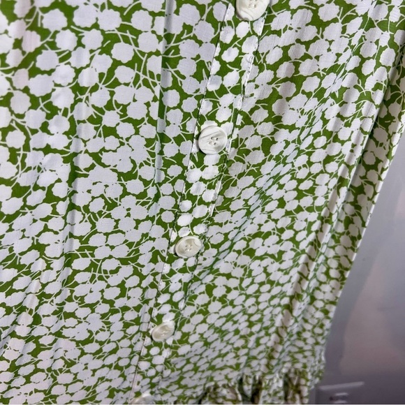 NEW Faithfull The Brand Lou Lou Mini Dress in Avocado Green Bella Floral size M - Picture 6 of 11